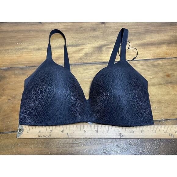 Knix Lace WingWoman's Contour Bra Wireless Soft Lace Size 4 Black - Picture 4 of 8